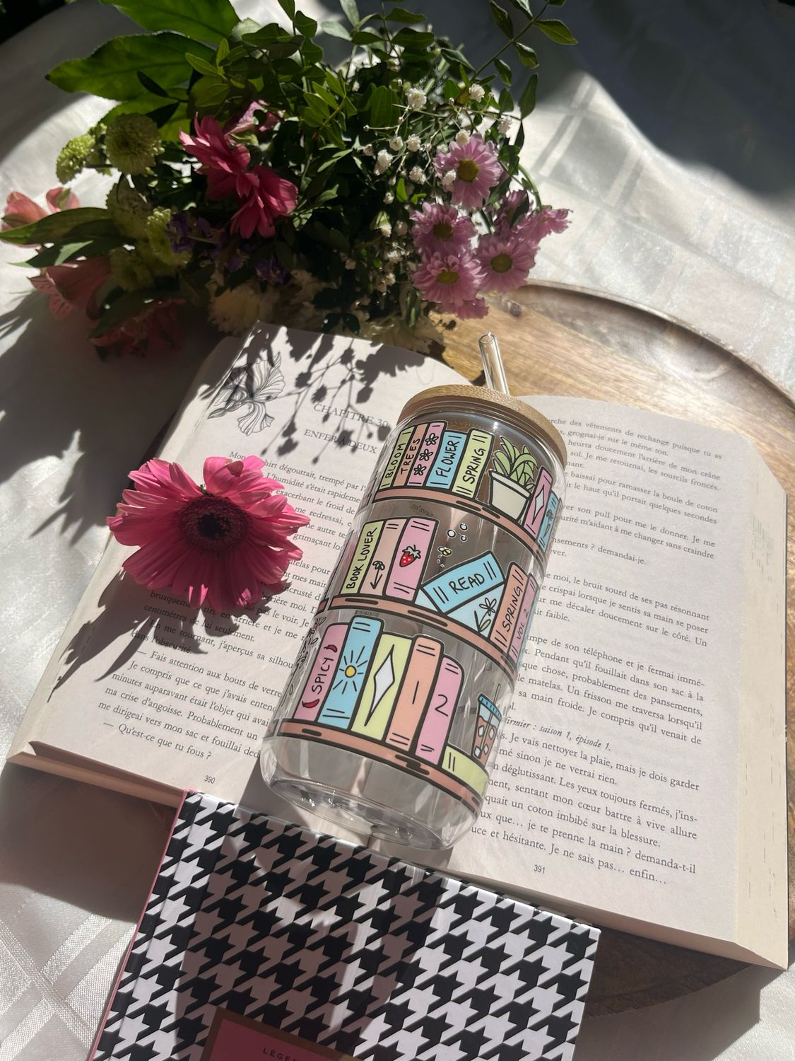 Gobelet en verre bibliothèque / disponible sans délai 
