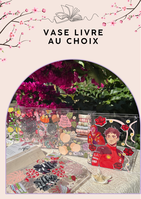 Vase livres personnalisés au choix 