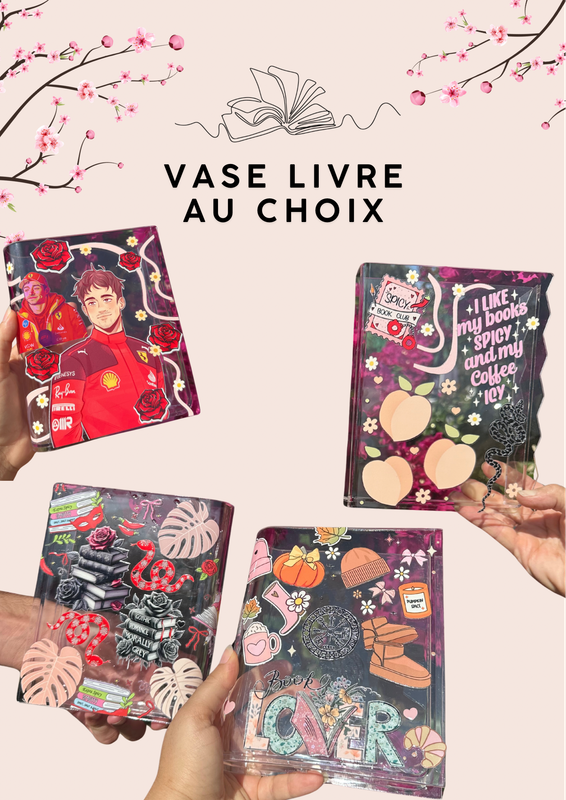 Vase livres personnalisés au choix 