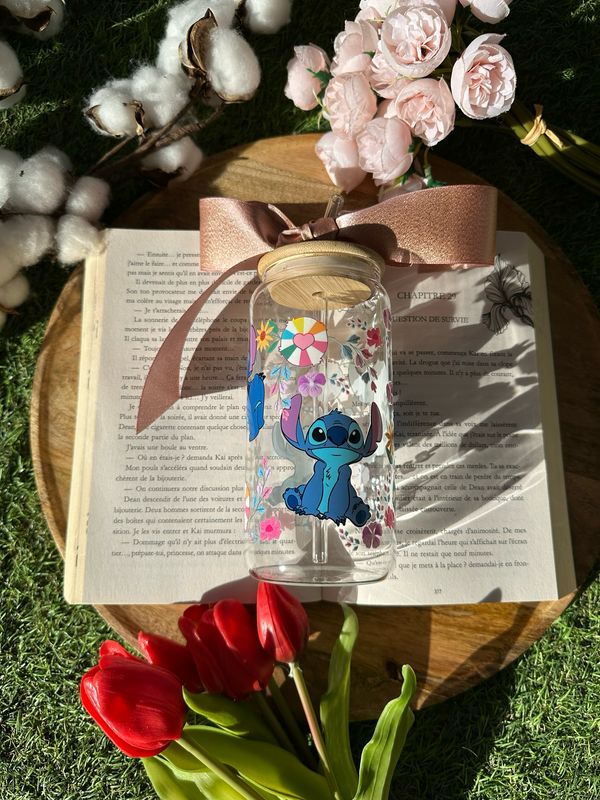 Gobelet en verre Stitch • disponible sans délai 