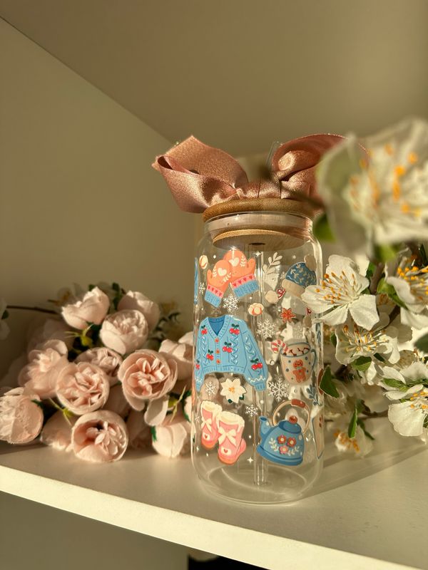 Gobelet en verre Noël• disponible sans délai 