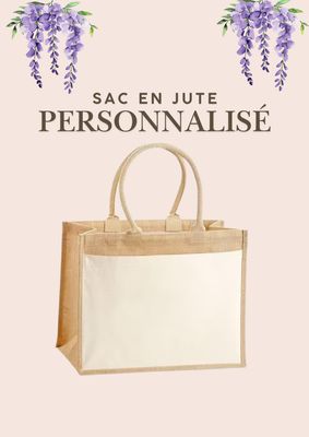 Sac personnalisé en jute, choisissez votre thème !