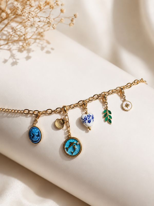     Éclats d’été — Bracelet à breloques coquillages &amp; océan 🌊
