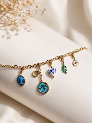     Éclats d’été — Bracelet à breloques coquillages &amp; océan 🌊