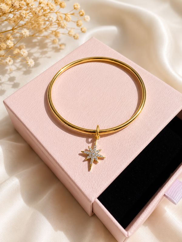 Étoile de Velaris — Jonc personnalisé en acier inoxydable inspiré d’ACOTAR ✨