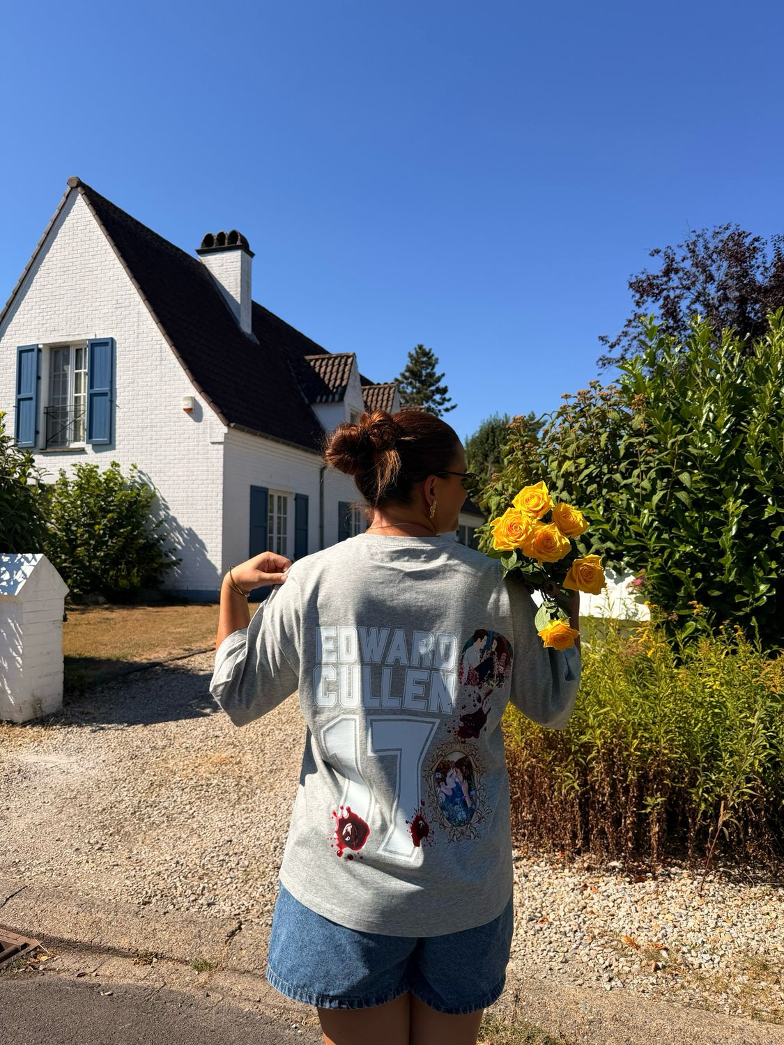 T-shirt Oversize Gris — Twilight « Edward Cullen 17 »