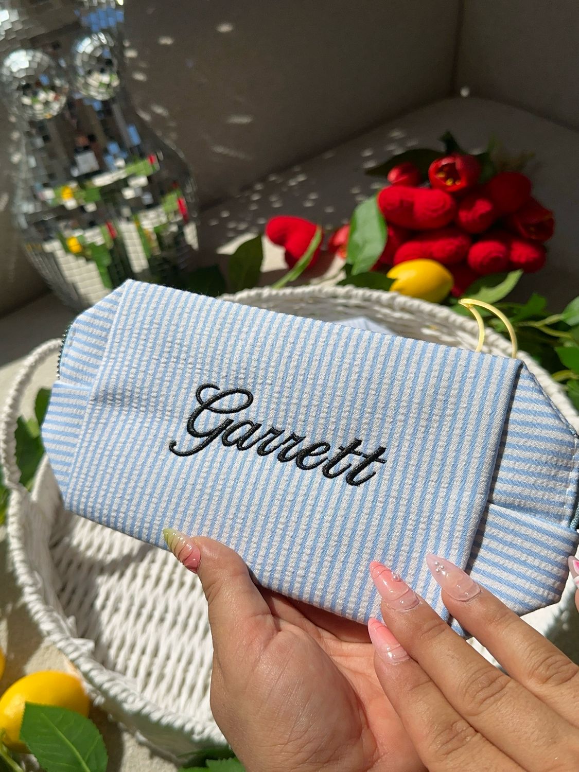 La pochette Garrett brodée 💙