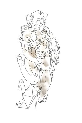 "L'homme origami" Print