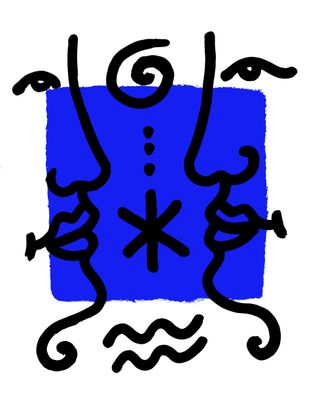 "Le Baiser Bleu" Print