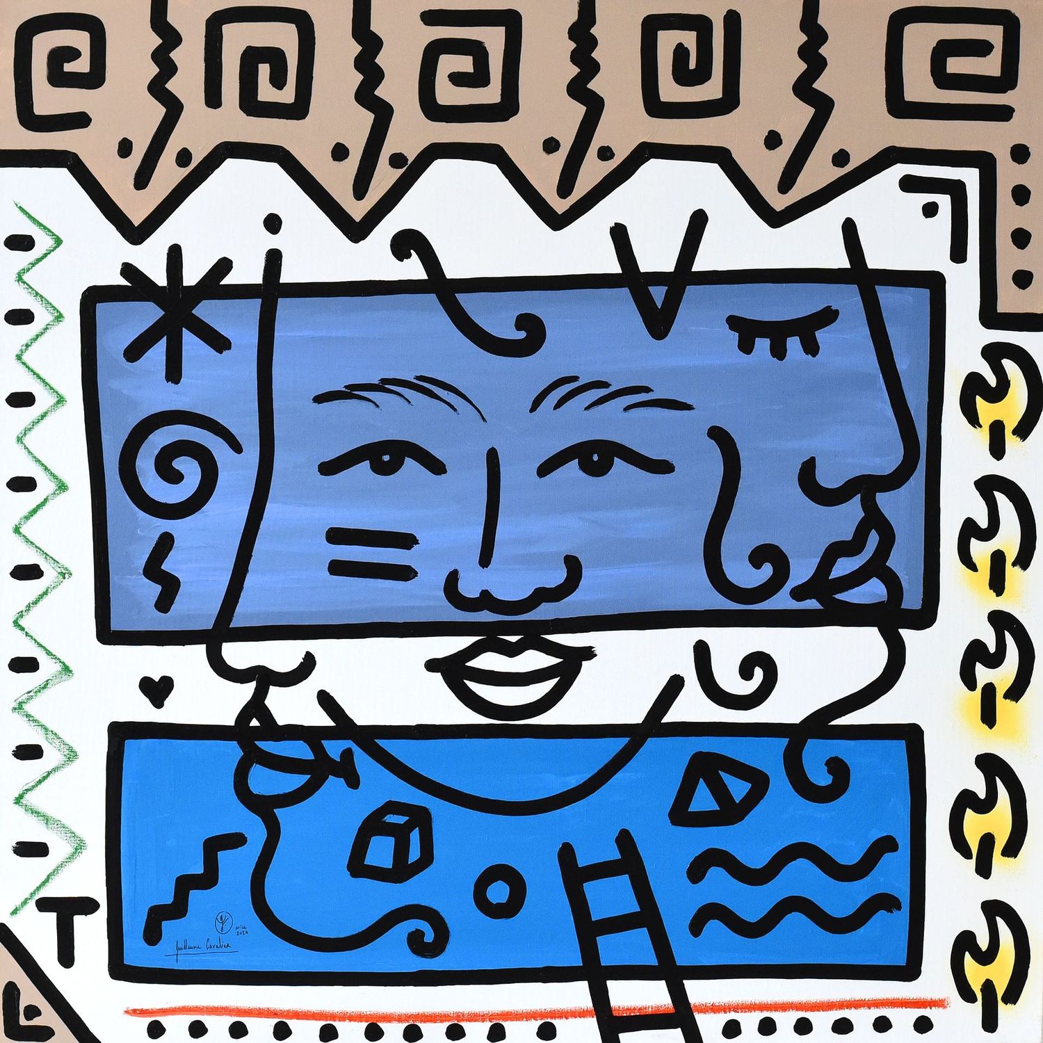 "Visage bleu"