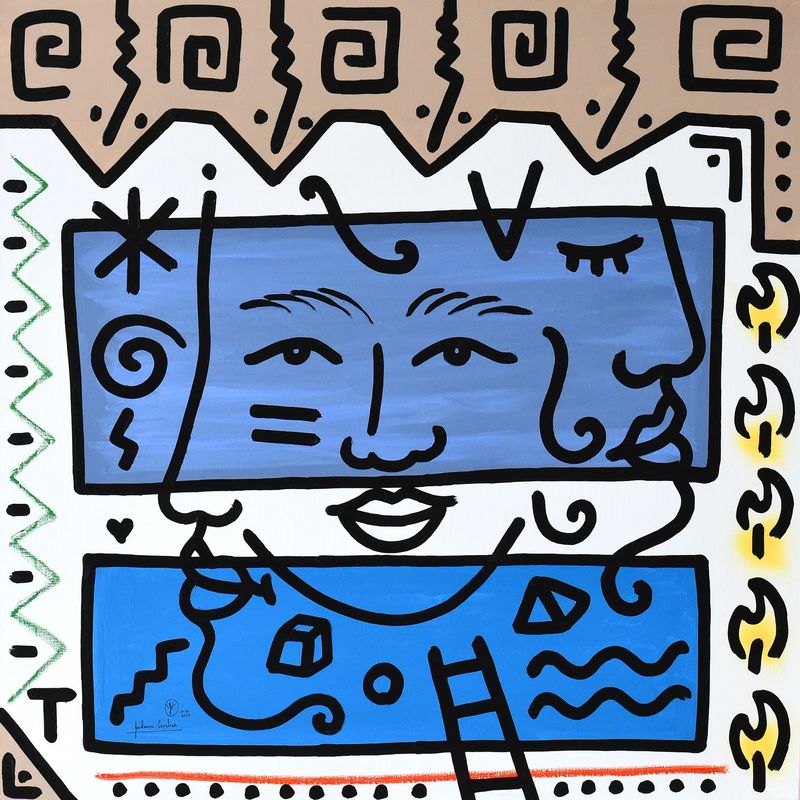 "Visage bleu"