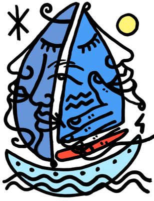 "Le Voilier Bleu" Print