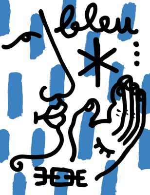 "Bleu" Print