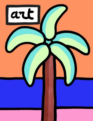 "Le Palmier sunset" Print