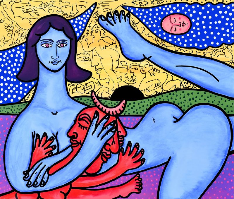 "Maternité bleue" Print