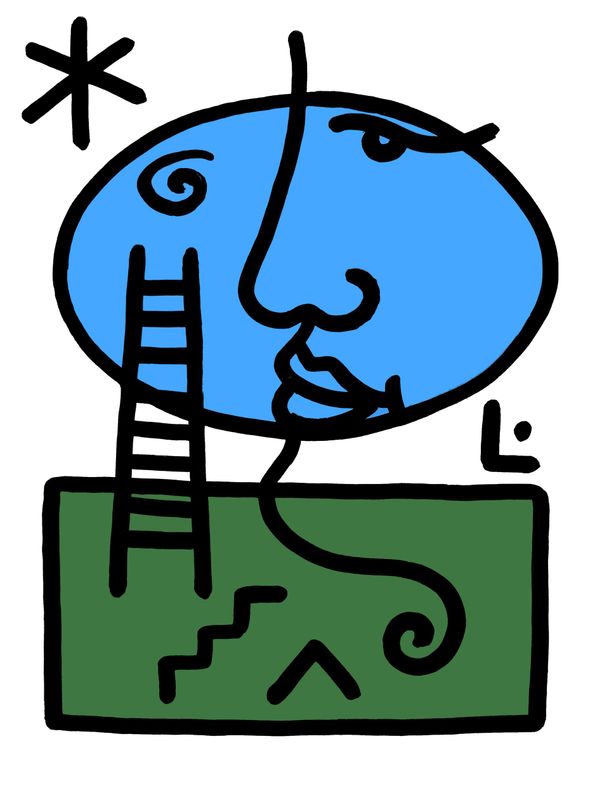 "Échelle entre ciel et terre" Print