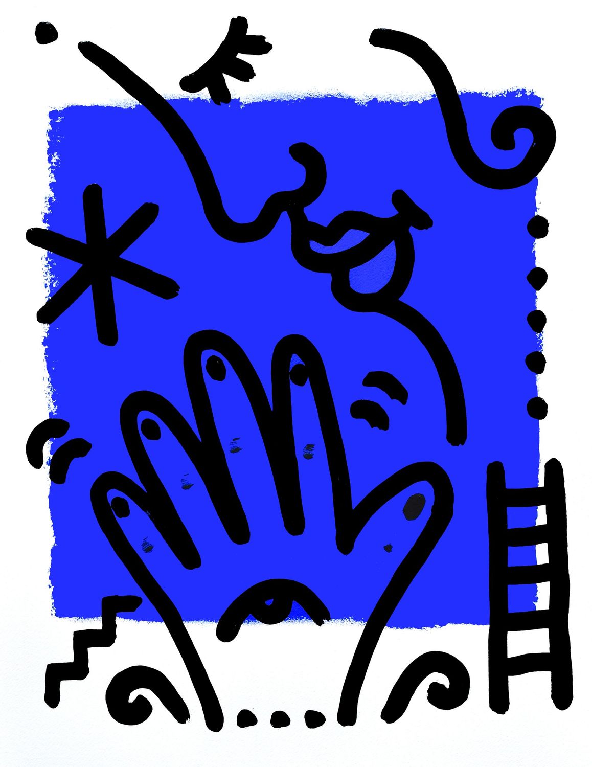 "La main bleue" Print