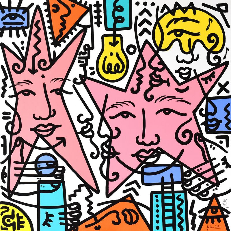 "Two Pink stars"