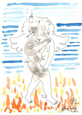 "Dans les flammes"