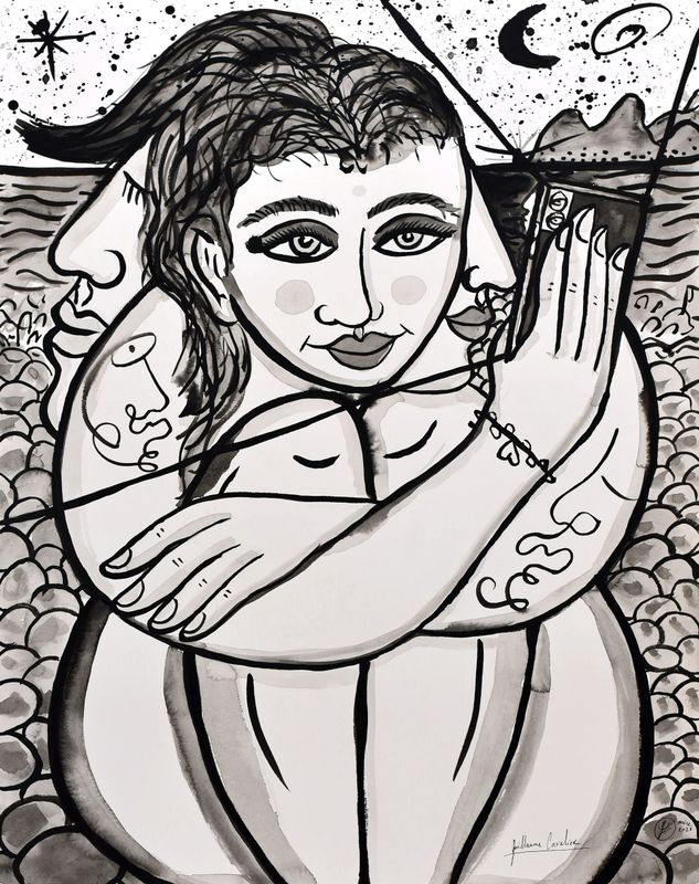 "Fille sur le téléphone"