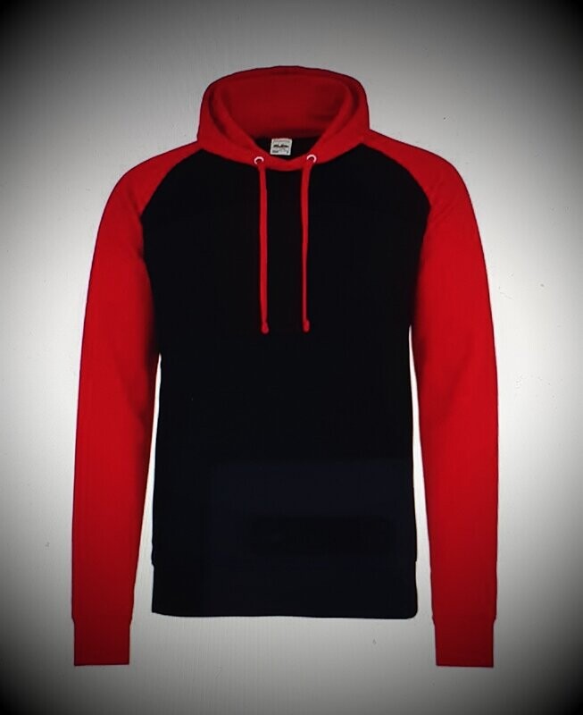Hoodie rot/schwarz