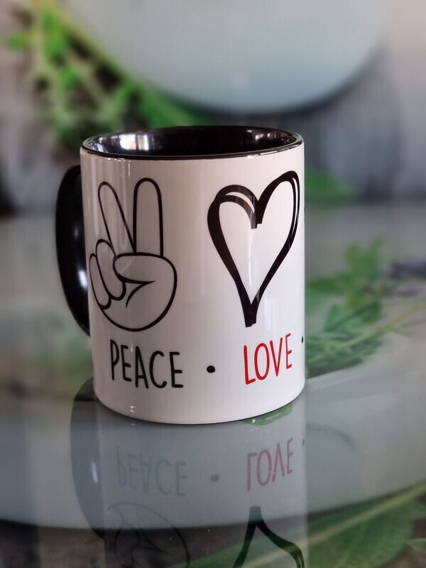 Tasse " PEACE; LOVE; RACING"