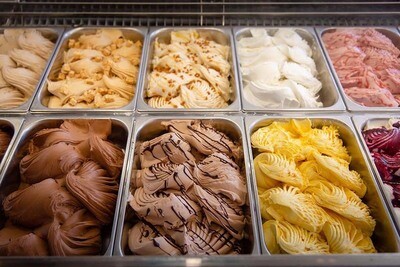Helados de diferentes sabores