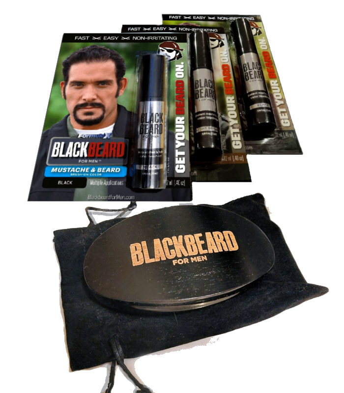 Black 3pk+Beard Brush Bandle