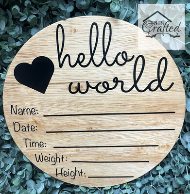Baby Announcement Plaque