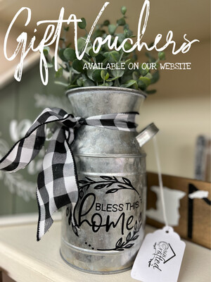 Metal Milk Can Vase (flowers not Included)
