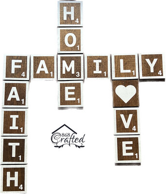 Scrabble Tile Wall Sign