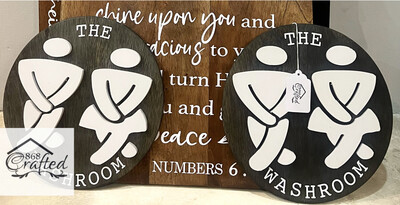 Bathroom Toilet Symbol Signs ( 3D/non 3D)