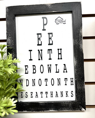 Eyetest Bathroom Sign