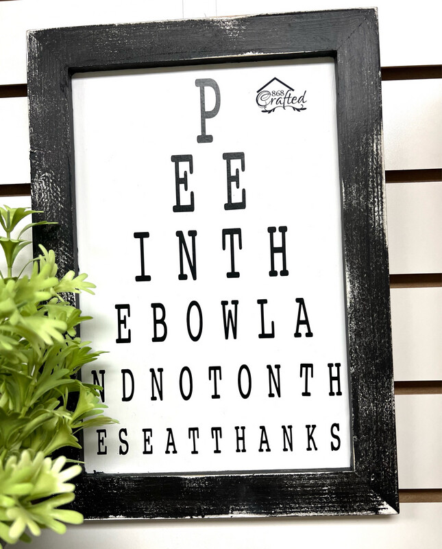 Eyetest Bathroom Sign
