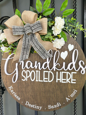 Grandkids Spoiled Here Wreath