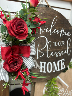 Welcome To Our Blessed Home Wreath