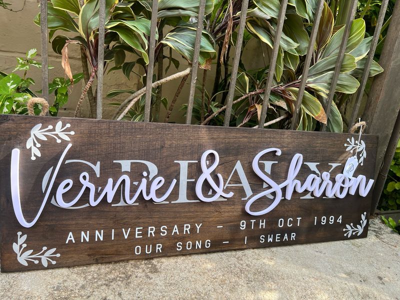 3D Anniversary/Wedding Keepsake Wall Signs