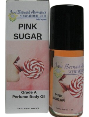 Jane Bernard Offers A Perfume Body oil for Women_PINK SWEET SUGAR_30ml (1 oz glass roll on) - Skin Safe - Plus Fragrance Shea Purse Hand Lotion