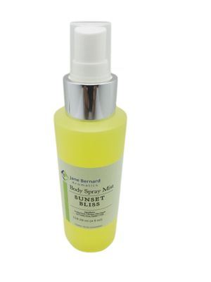 Jane Bernard Sunset Bliss Body Spray, 4 Ounces, Body Mist for Women |  A scent that is as sweet and alluring as a summer sunset for All Day Use