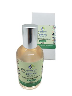 Jane Bernard Crimson Essence | Unisex Long-Lasting Perfume Body Oil (50ml/1.7oz Roll) | Matching Shea Butter Pocket Lotion for Soft, Moisturized Skin