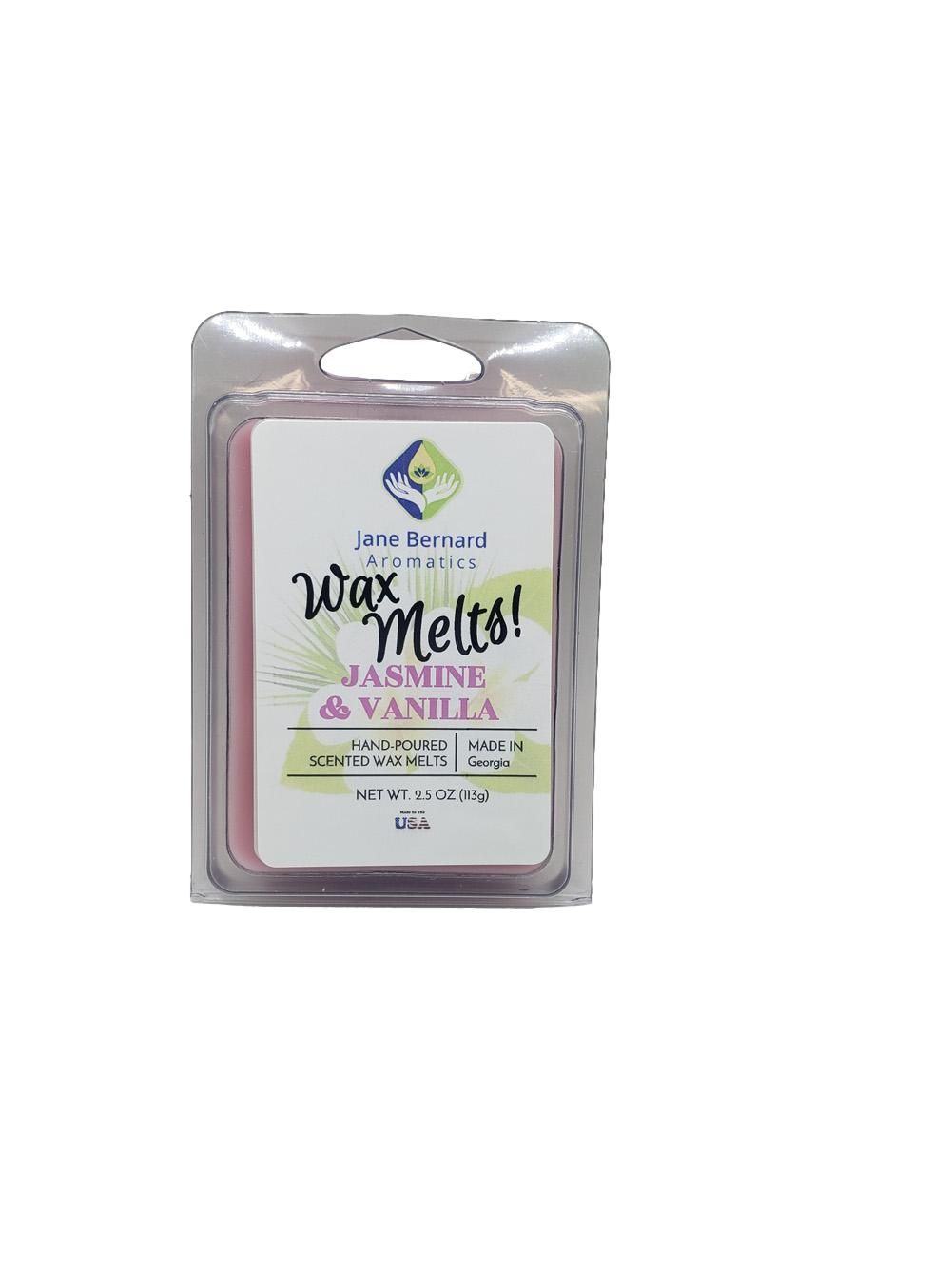 Soy Blend | Wax Melt | 2.5 Oz Net Wt | 1 Pack only with 6 Snappable Cubes in Clamshell | Jasmine Vanilla | Home Fragrance