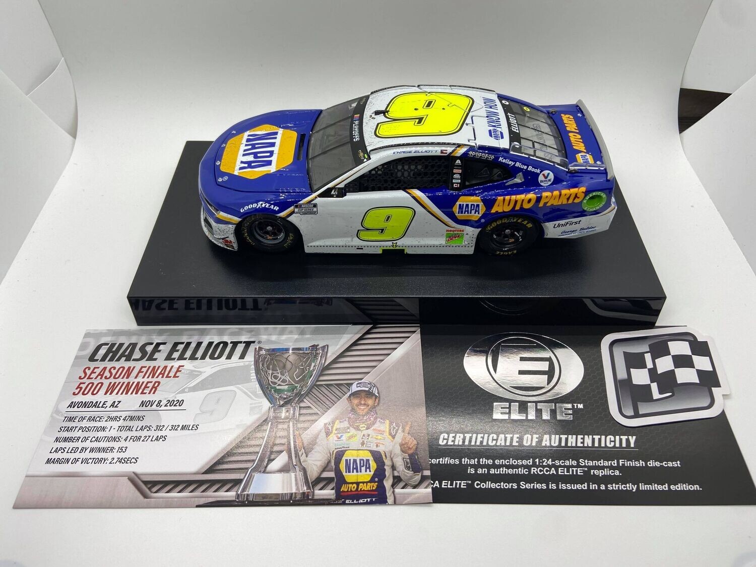Chase Elliott 2020 NAPA Phoenix Playoff Race Win 1:24 Elite Nascar Diecast