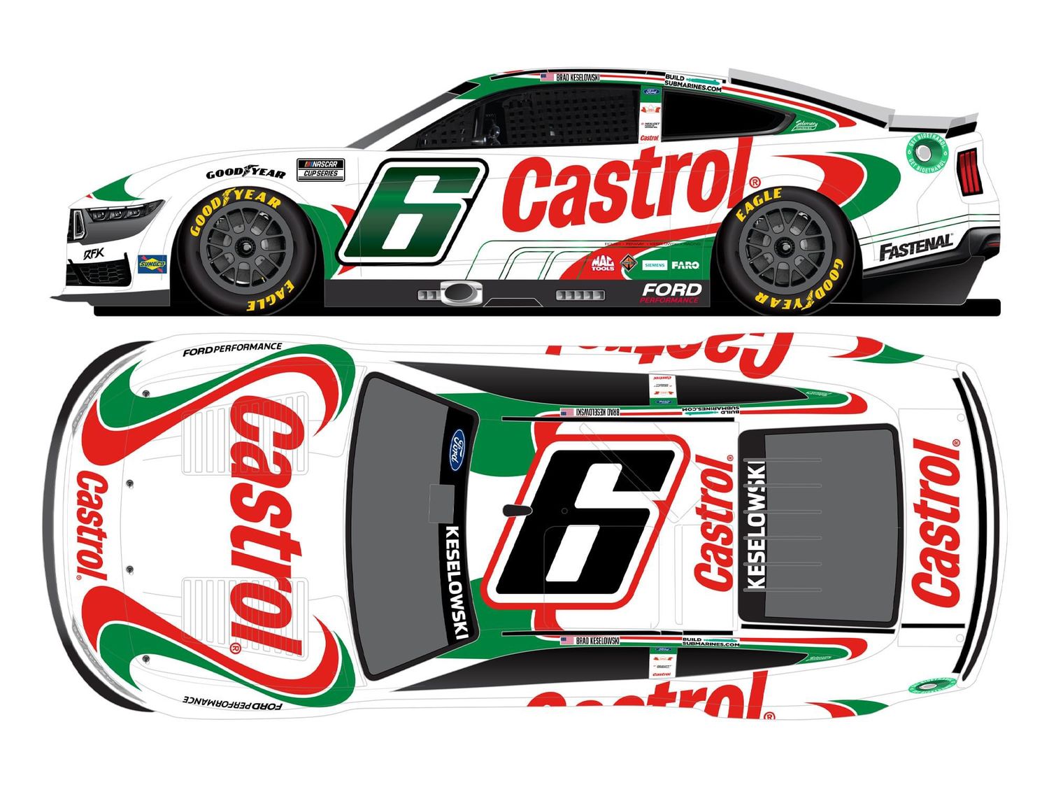 PRE-ORDER - $81 - Brad Keselowski 2024 Castrol 125 Years Forward 1:24 Nascar Diecast - FOIL NUMBER DIECAST