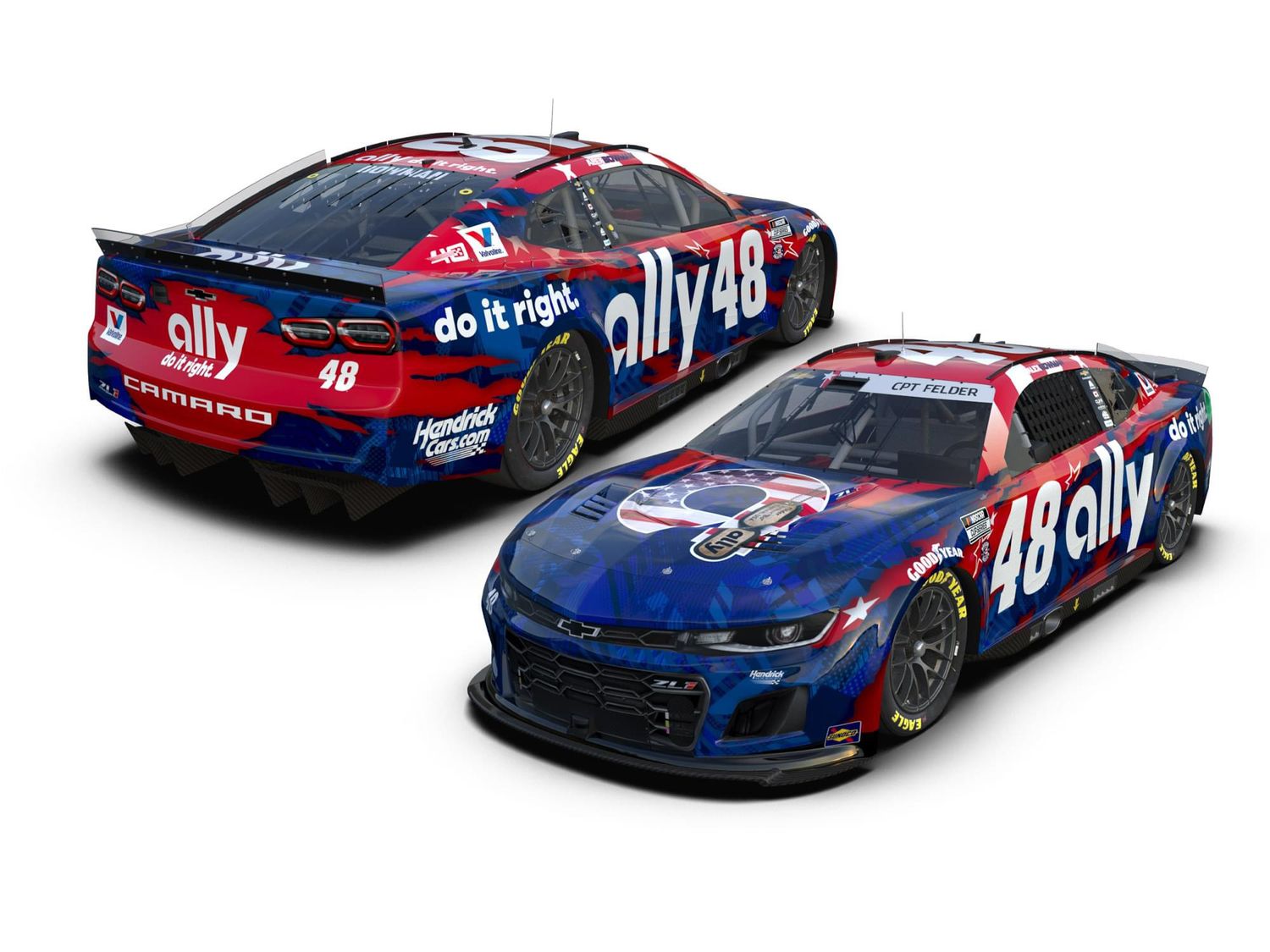 PRE-ORDER - $110 - Alex Bowman 2024 Ally Patriotic 1:24 Elite Nascar Diecast