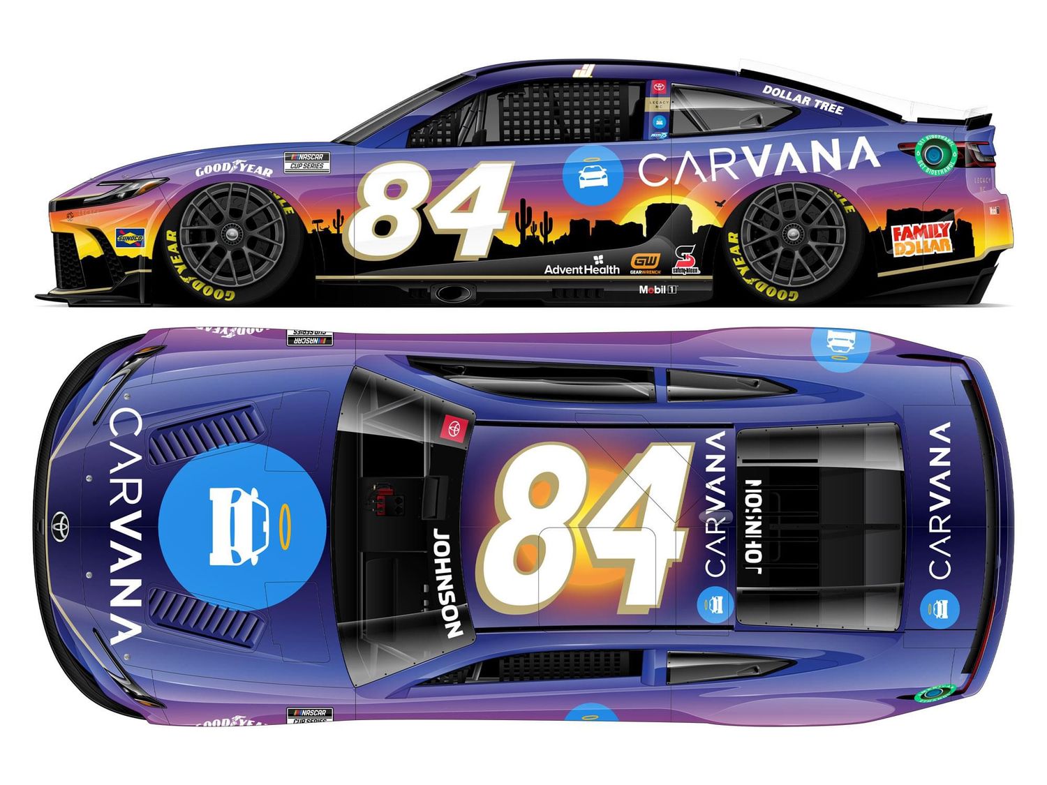 PRE-ORDER - $110 - Jimmie Johnson 2024 Carvana Desert 1:24 Elite Nascar Diecast