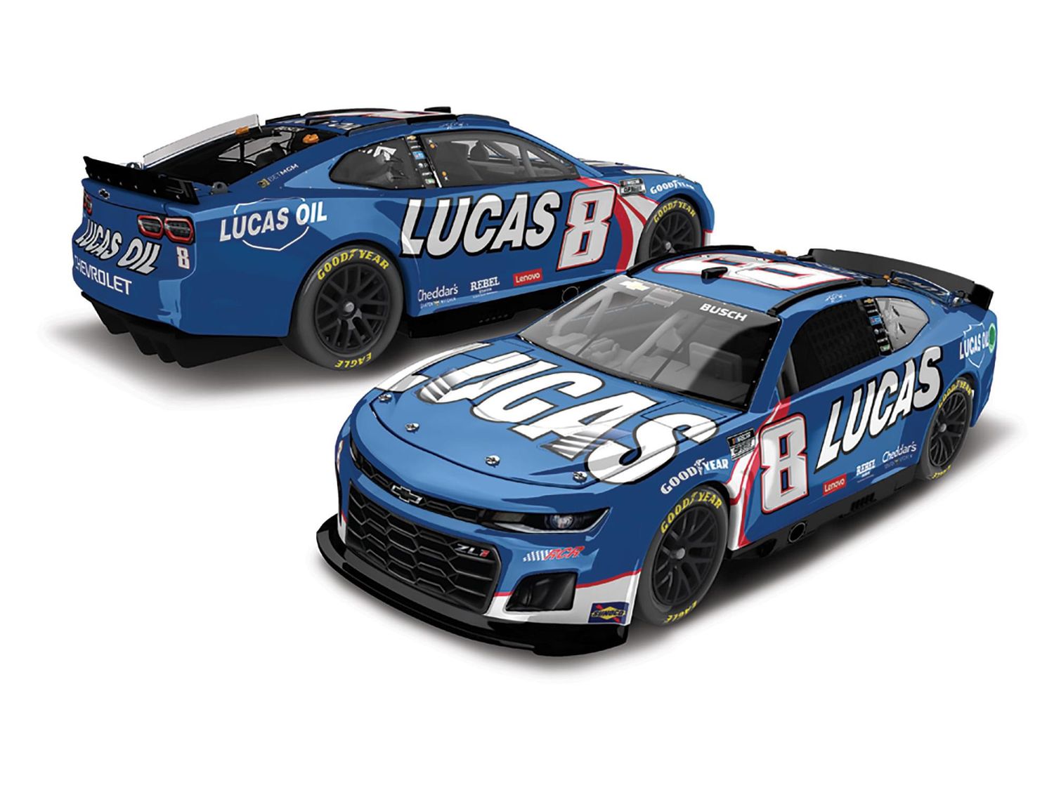 PRE-ORDER - $85 - Kyle Busch 2025 Lucas Oil 1:24 Color Chrome Nascar Diecast