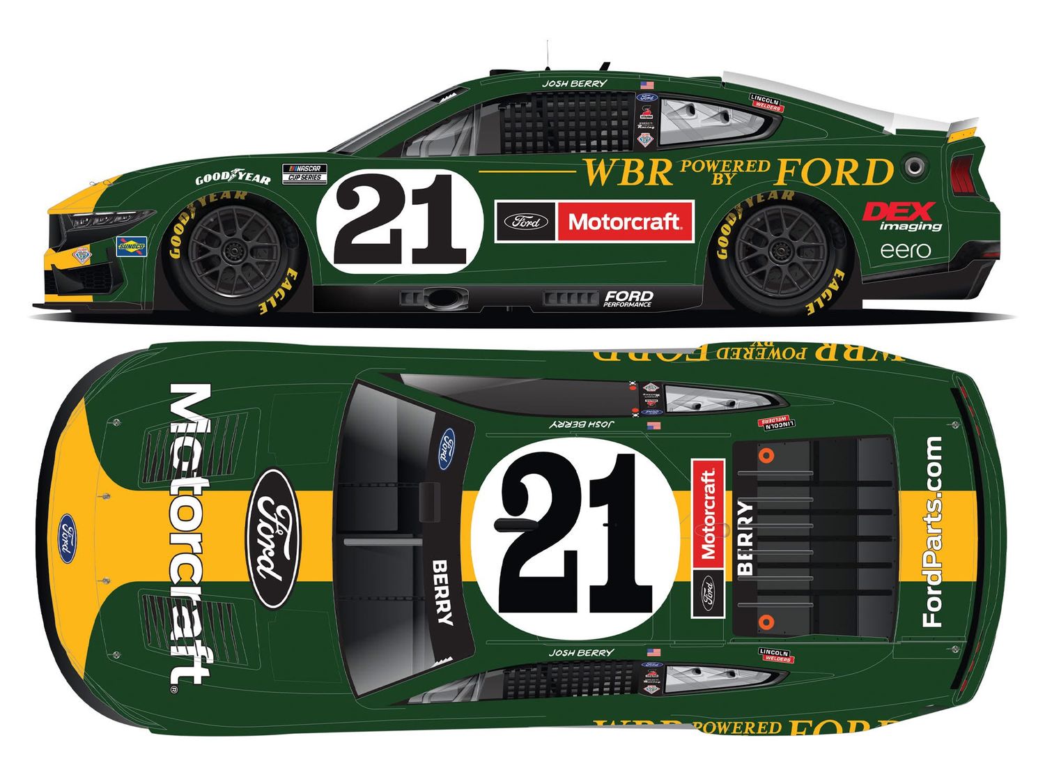 PRE-ORDER - $75 - Josh Berry 2025 Motorcraft Throwback 1:24 Nascar Diecast