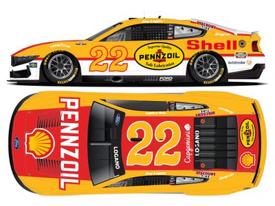 PRE-ORDER - $90 - Joey Logano 2025 Shell-Pennzoil Throwback Color Chrome 1:24 Nascar Diecast