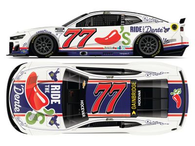 PRE-ORDER - $90 - Carson Hocevar 2025 Chili&#39;s Ride The &#39;Dente 1:24 Color Chrome Nascar Diecast