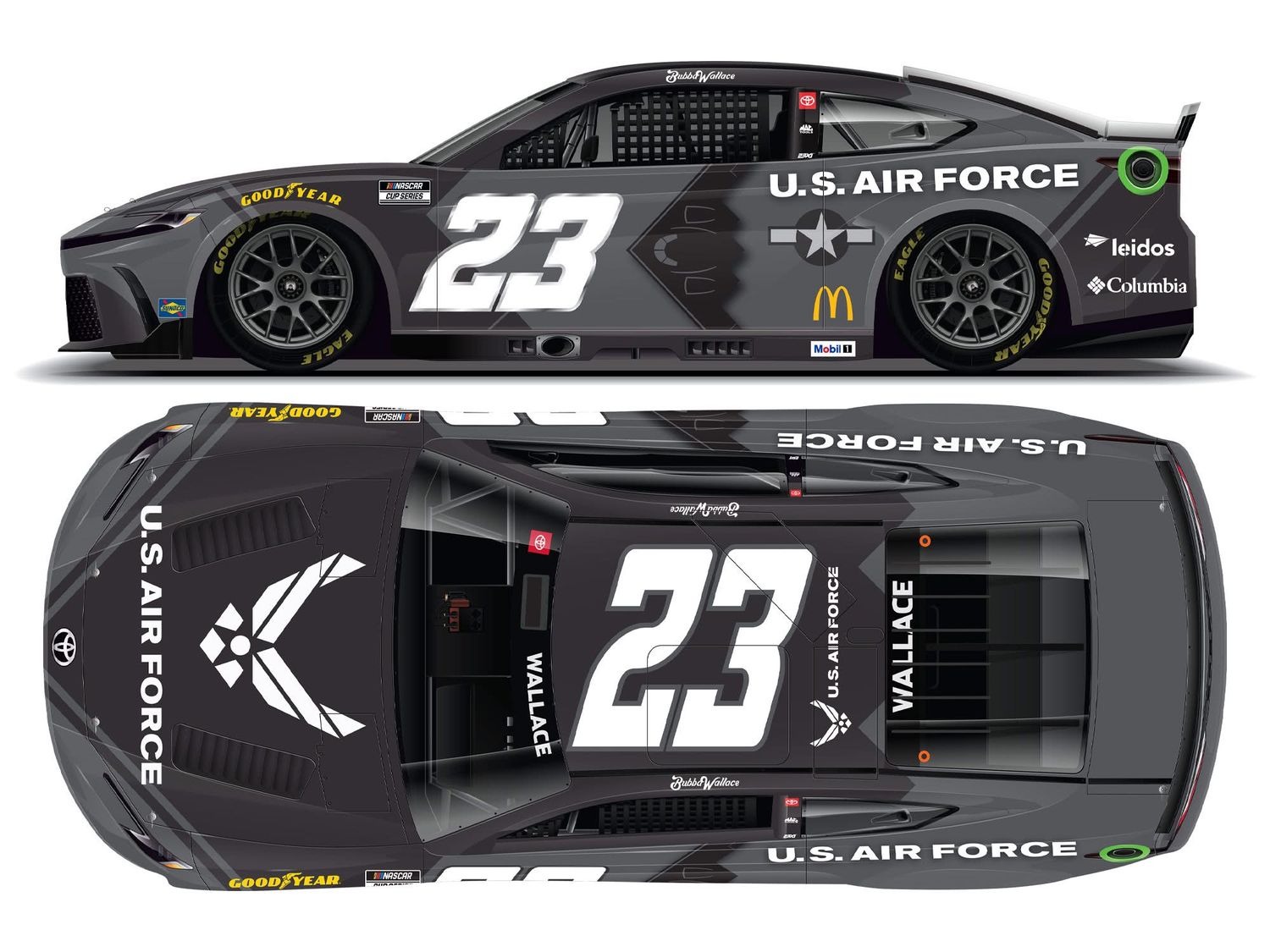 PRE-ORDER - $125 - Bubba Wallace 2025 U.S. Airforce 1:24 Elite Nascar Diecast
